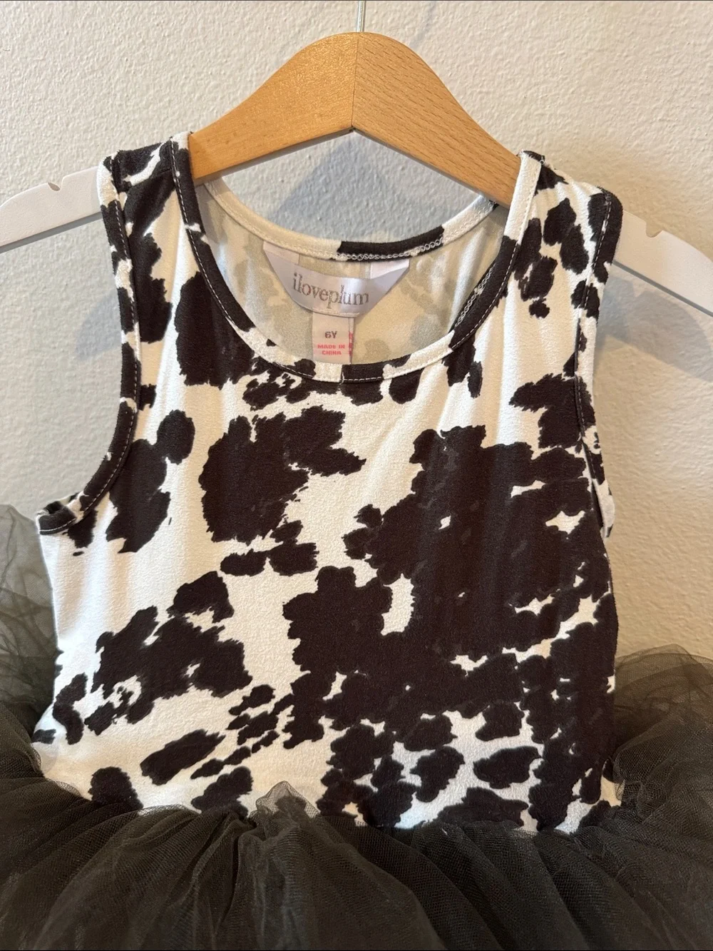 NWT 6Y iloveplum B.A.E. Tutu Dress | Suede Bessie Cow Print!